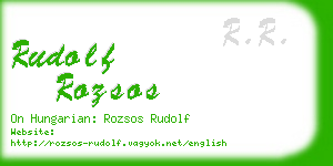 rudolf rozsos business card